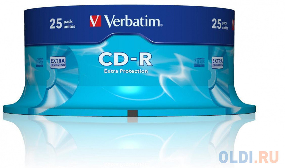Диски CD-R 80min 700Mb Verbatim  52x  25 шт  Cake Box  DL  &lt;43432