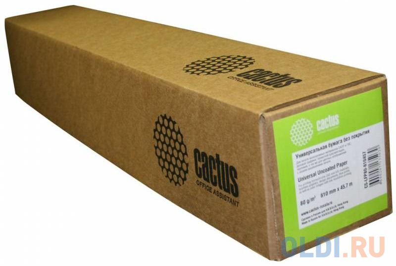 Бумага Cactus Eco CS-LFP80-420457E 420мм-45.7м/80г/м2/белый универсальная втулка:50.8мм (2&quot;) (упак.:2рул)