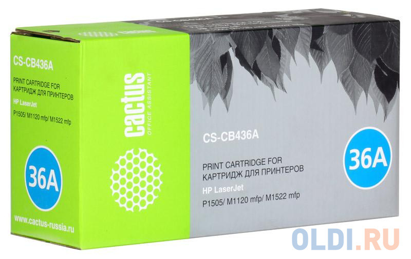 Картридж Cactus CS-CB436A CS-CB436A 2000стр Черный