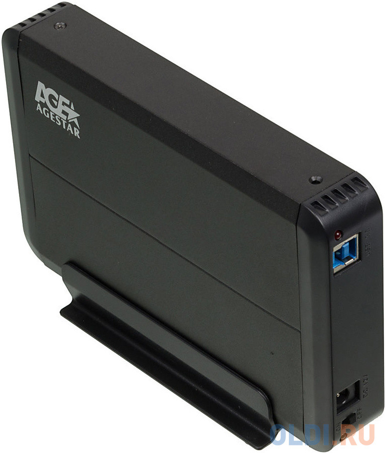 Внешний контейнер для HDD 3.5&quot; SATA AgeStar 3UB3O8 USB3.0 пластик/алюминий черный