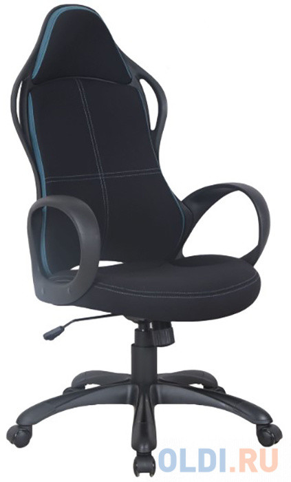 Кресло офисное BRABIX &quot;Force EX-516&quot;, ткань, черное/вставки синие, 531572