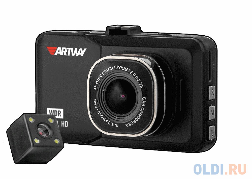 Видеорегистратор Artway AV-394 с двумя камерами 3&quot;/120°/1920x1080 Full HD/мониторинг парковки