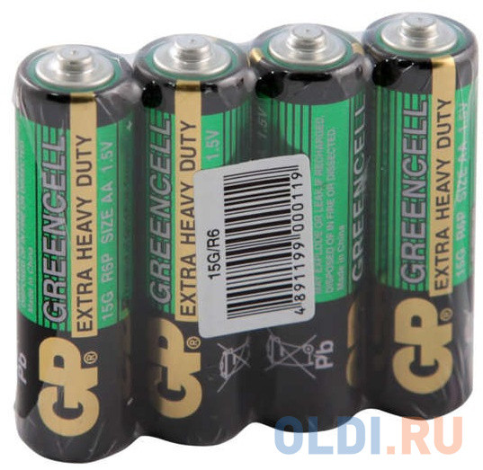 Батарейки GP 15G-OS4/GP15G-2CR4 AA 4 шт