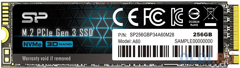SSD накопитель Silicon Power P34A60 256 Gb PCI-E 3.0 x4