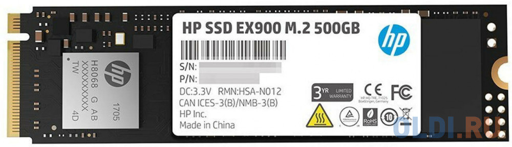 SSD накопитель HP EX900 500 Gb PCI-E 3.0 x4