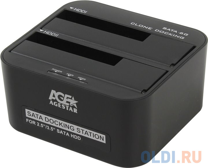 Док станция для HDD 2.5&quot;/3.5&quot; SATA AgeStar 3UBT6-6G USB3.0 черный