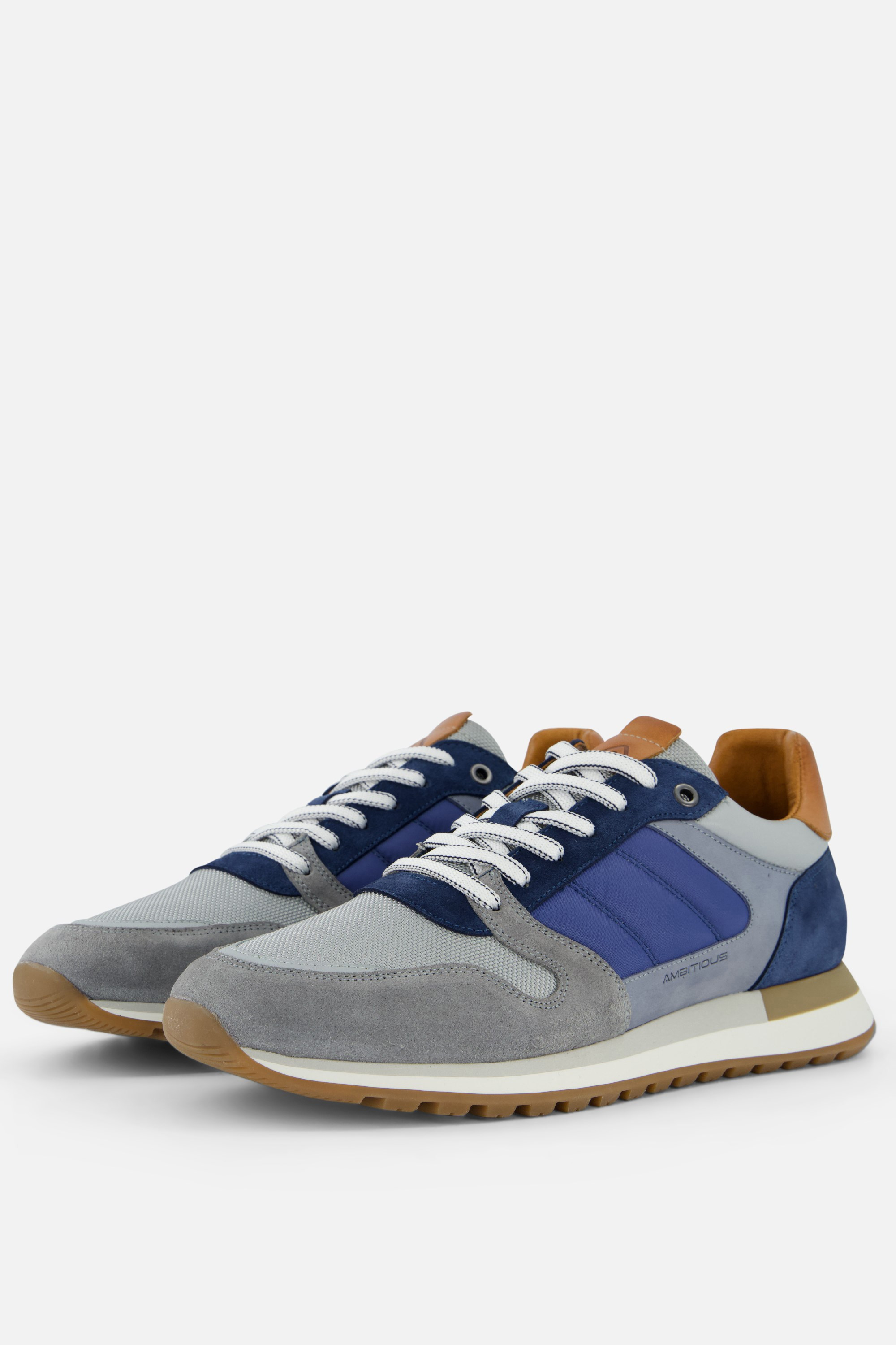 Ambitious Ambitious Grizz Sneakers blauw Leer