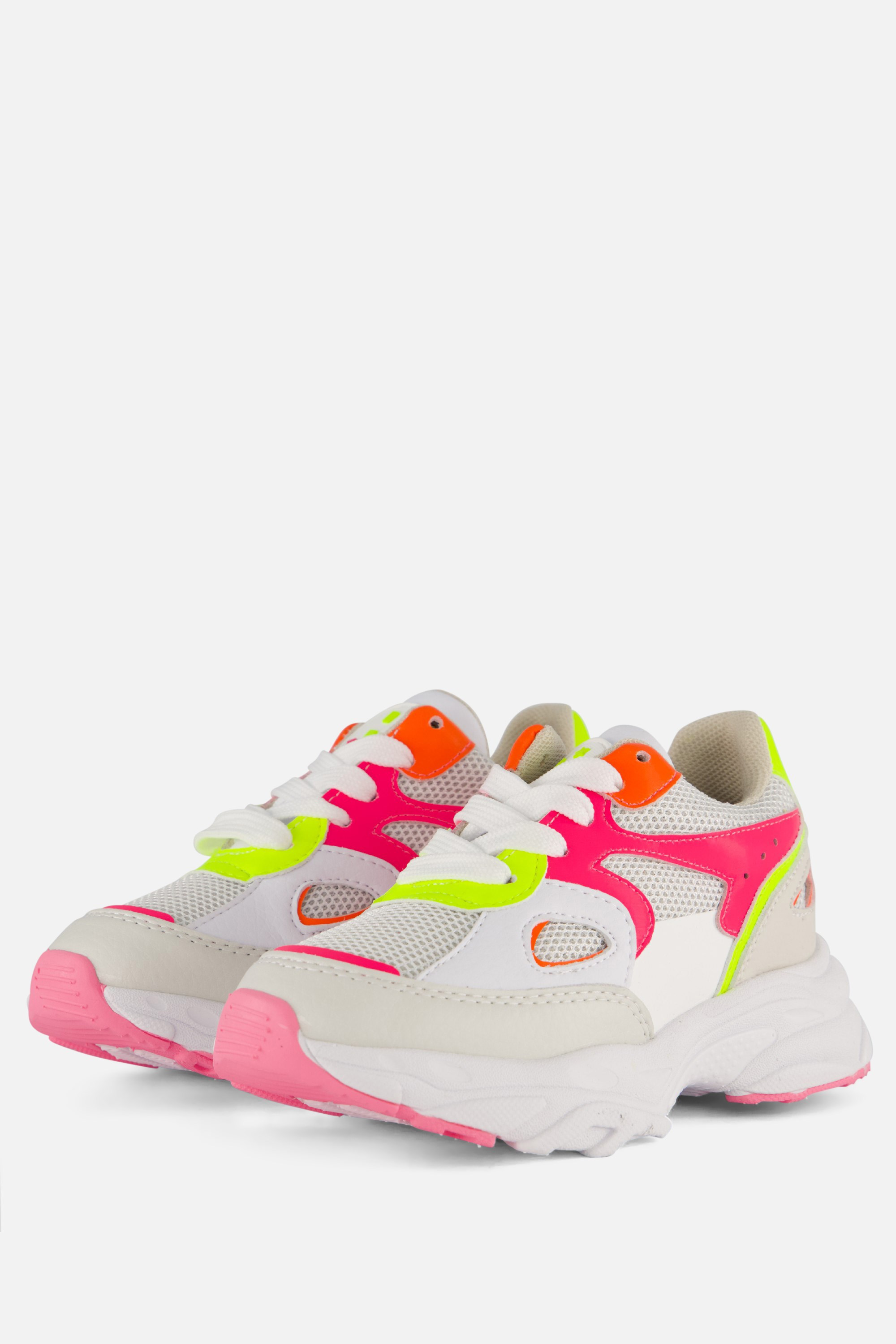 Muyters Muyters Neon Sneakers wit Synthetisch