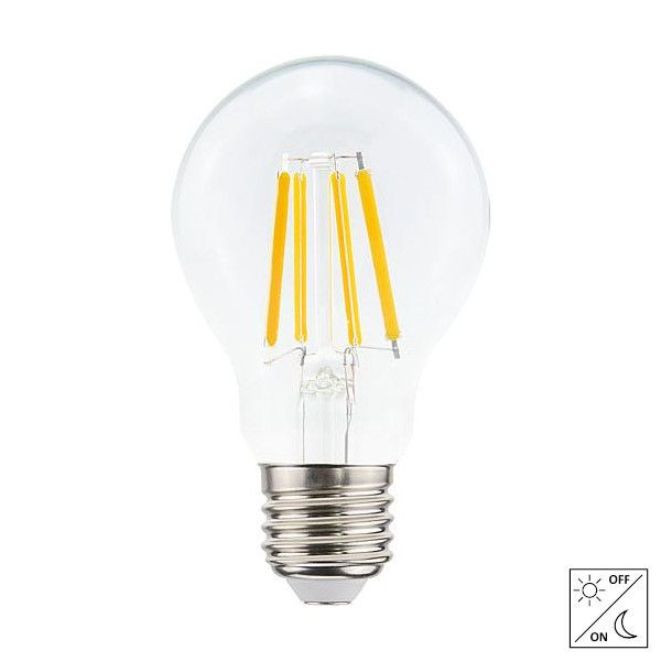 LED E27-A60 Filament 8 Watt met schemerschakelaar - 2700K - 825 Lm