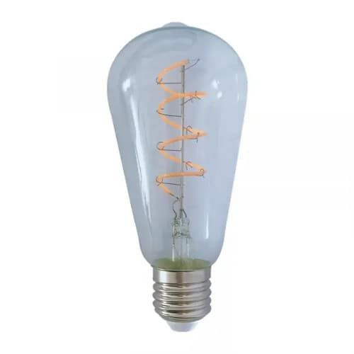 LED E27-ST64 Filamentlamp 4 Watt - 2200K - Dimbaar - Curved