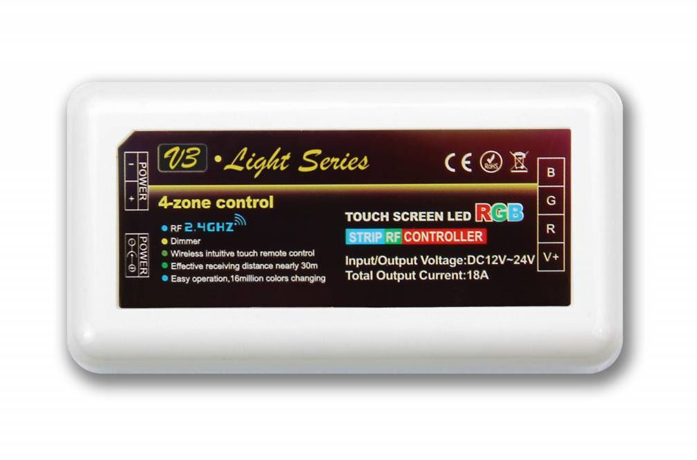 Milight RGB LED Strip Controller - 12/24 Volt - 4 zones - 6A