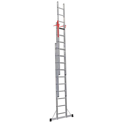 Smart Level Ladder Professionele Schuifladder 3-delig 3x8-treeds: