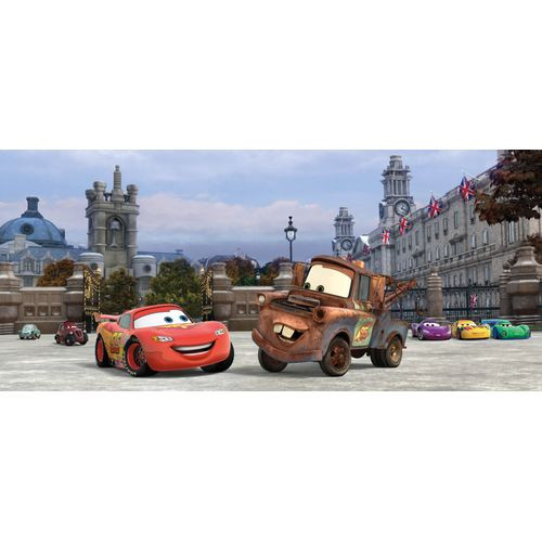 Disney Poster Cars Bruin, Rood En Blauw - 202 X 90 Cm - 600872