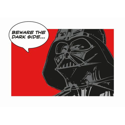 Komar Poster Star Wars Classic Comic Quote Vader Rood En Zwart - 70 X 50 Cm - 610247