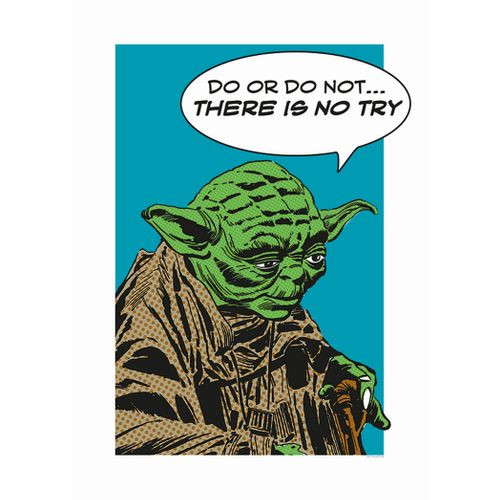 Komar Poster Star Wars Classic Comic Quote Yoda Multicolor - 50 X 70 Cm - 610250