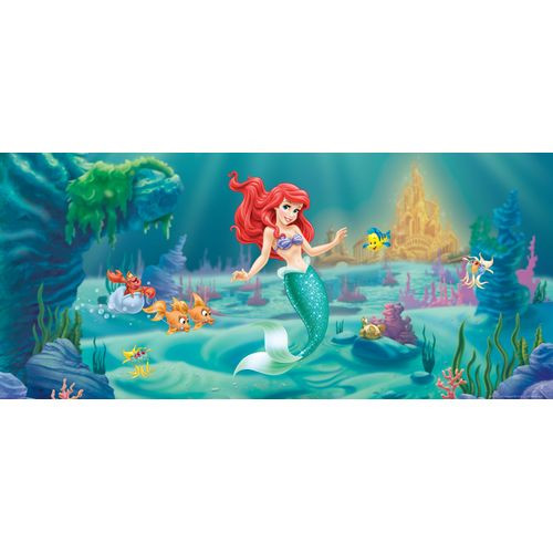 Disney Poster Ariel - De Kleine Zeemeermin Groen, Blauw En Rood - 202 X 90 Cm