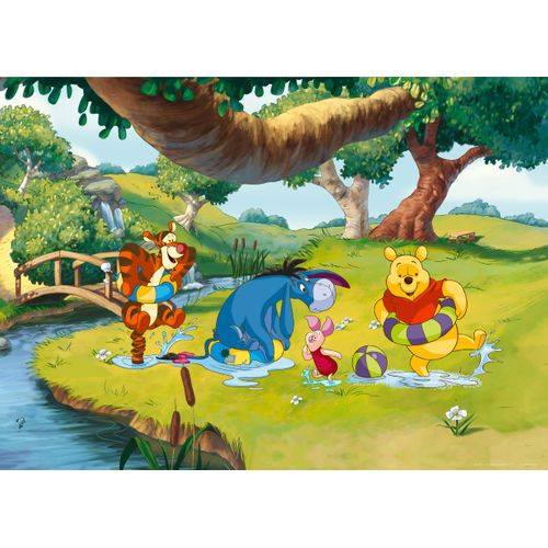 Disney Poster Winnie De Poeh Groen, Geel En Blauw - 160 X 110 Cm - 600653