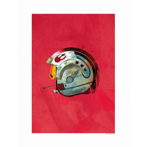 Komar Poster Star Wars Classic Helmets Rebel Pilot Rood - 30 X 40 Cm - 610206