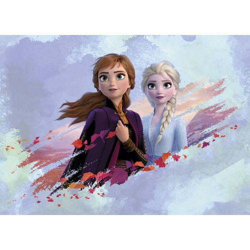 Disney Poster Frozen Anna & Elsa Blauw, Paars En Oranje - 160 X 110 Cm - 600666