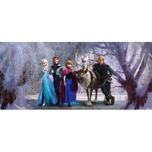 Disney Poster Frozen Paars, Blauw En Beige - 202 X 90 Cm - 600881