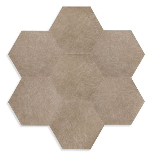 Origin Wallcoverings Zelfklevende Eco-leer Tegels Hexagon Zand Beige - 1 M² - 357259