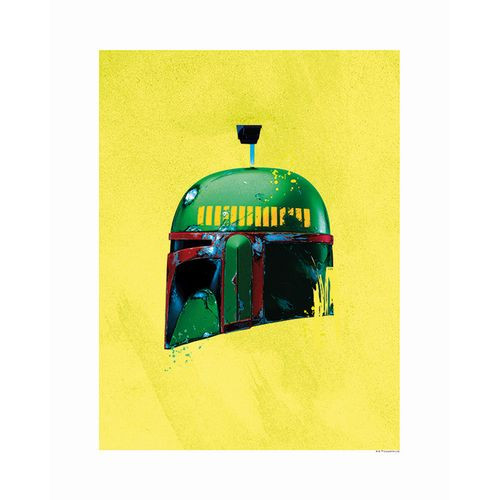 Komar Poster Star Wars Classic Helmets Boba Fett Geel En Groen - 40 X 50 Cm - 610201