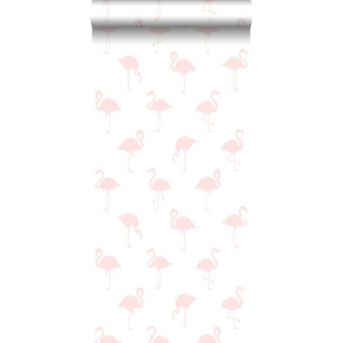 Estahome Behang Flamingo's Licht Roze En Wit - 53 Cm X 10,05 M - 138918