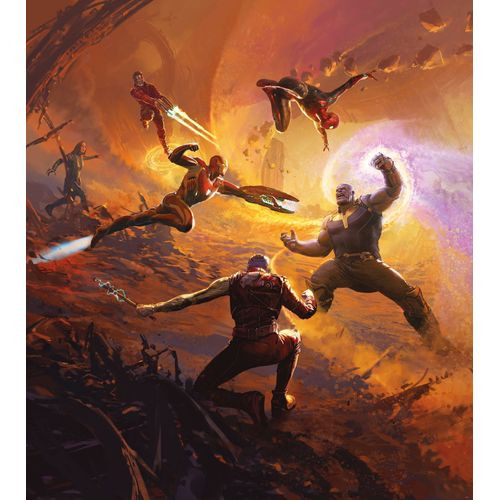 Komar Fotobehang Avengers Epic Battle Titan Oranje Bruin - 250 X 280 Cm - 610774