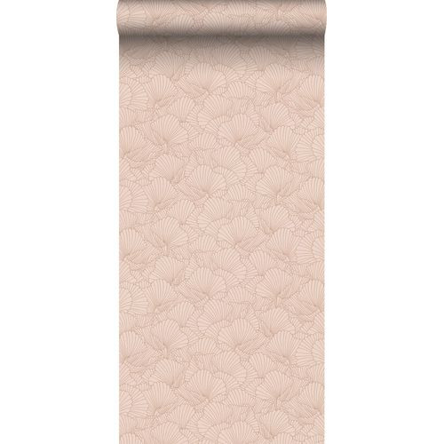 Estahome Behang Getekende Bladeren Terracotta Roze - 0.53 X 10.05 M - 139492