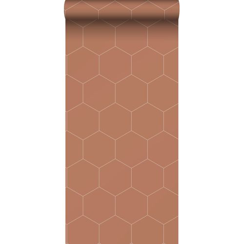 Estahome Behang Hexagon Terracotta - 0,53 X 10,05 M - 139376
