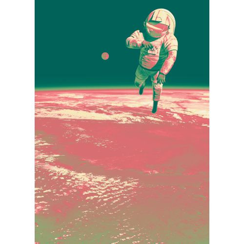 Komar Fotobehang Spacewalk Roze En Groen - 200 X 280 Cm - 610836
