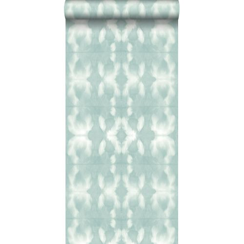 Estahome Behang Tie-dye Shibori Motief Vergrijsd Mintgroen - 53 Cm X 10,05 M - 148682