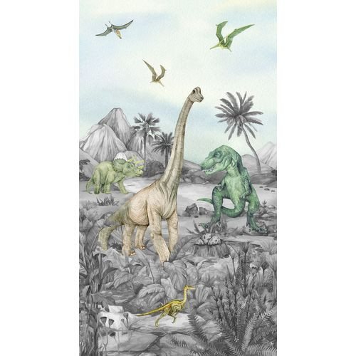 Sanders & Sanders Fotobehang Dinosaurussen Groen - 1,5 X 2,7 M - 601224