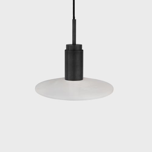 Anour Donya Onyx Solar Hanglamp - Witte kap - Zwart PVD
