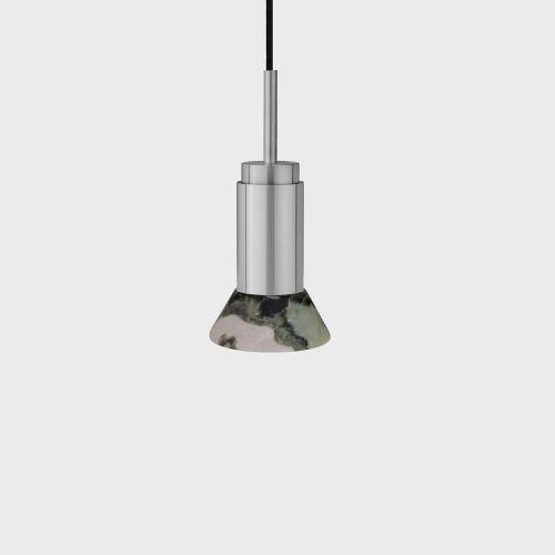 Anour Donya Onyx Trapeze Hanglamp - Gemixte kap - Geborsteld roestvrij staal