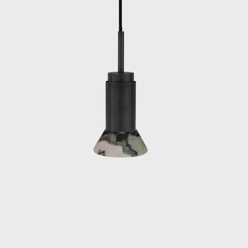 Anour Donya Onyx Trapeze Hanglamp - Gemixte kap - Zwart PVD