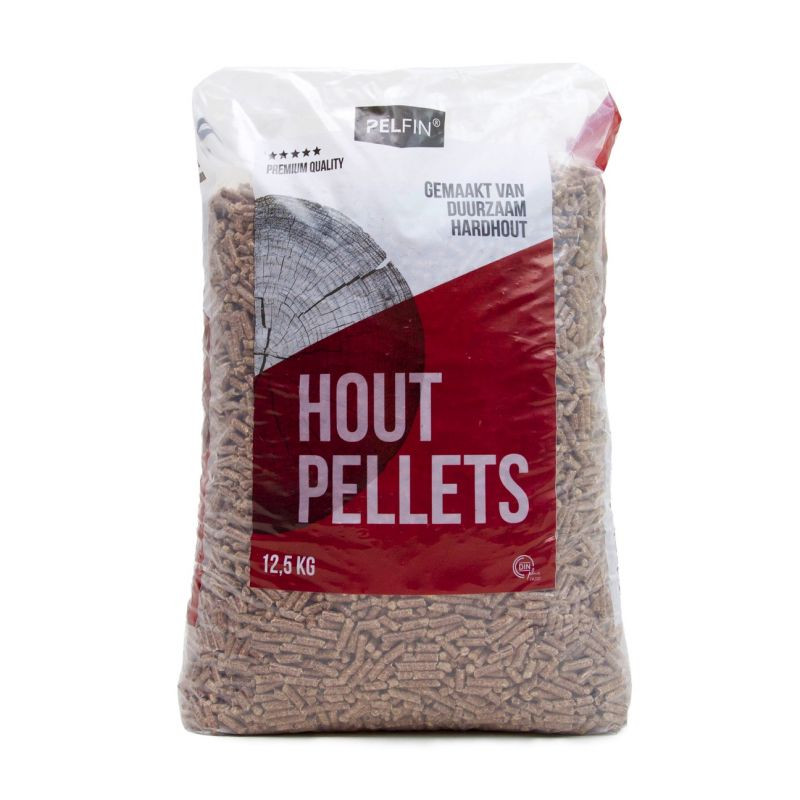 Pelfin Houtpellets - 30% Naaldhout, 70% Loofhout - 12,5 kg