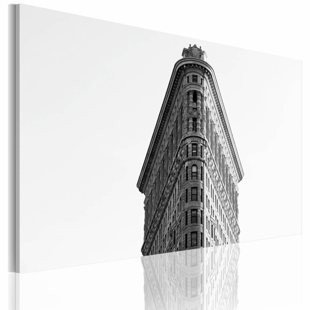 Schilderij - New York City - Flatiron Building, zwart-wit, wanddecoratie