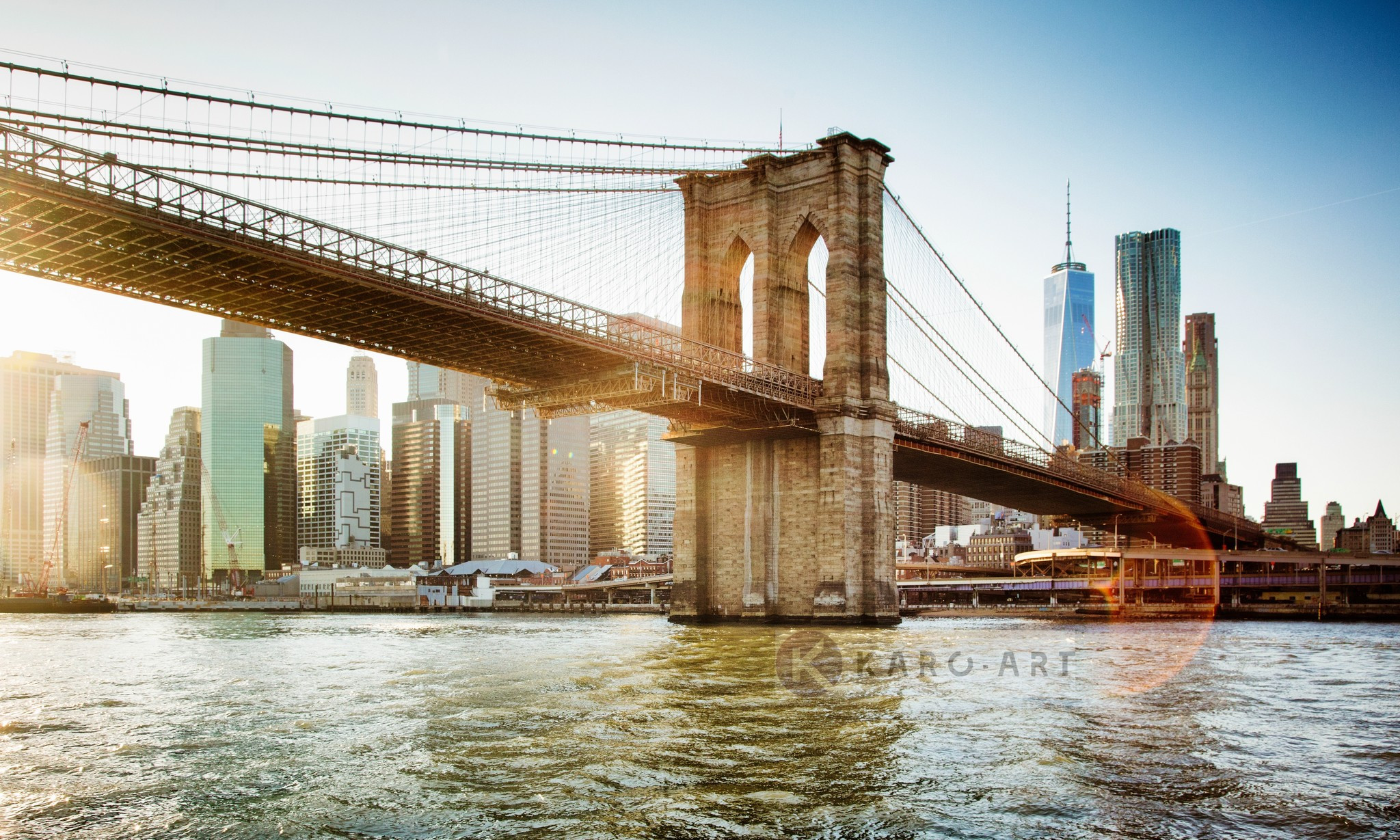Afbeelding op acrylglas - Brooklyn Bridge, New York
