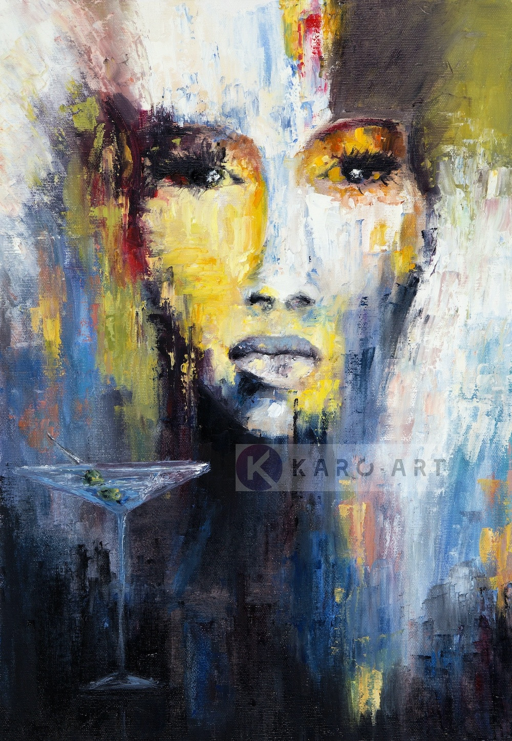 Afbeelding op acrylglas - Abstracte vrouw, print op acrylglas