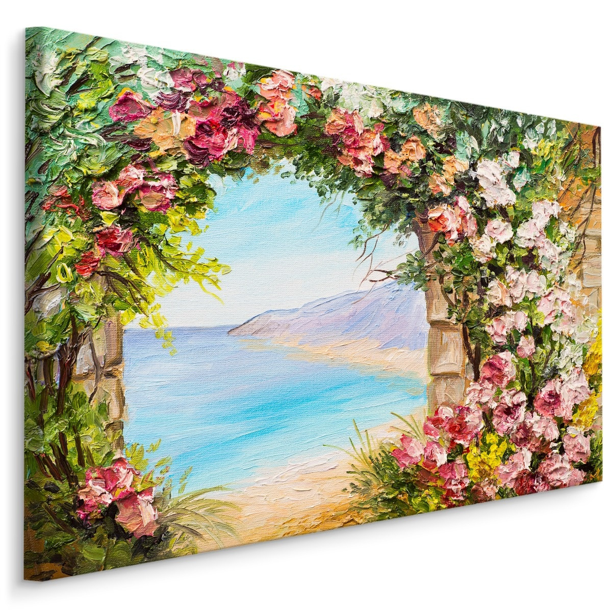Schilderij uitzicht op zee (print op canvas), multi-gekleurd, wanddecoratie