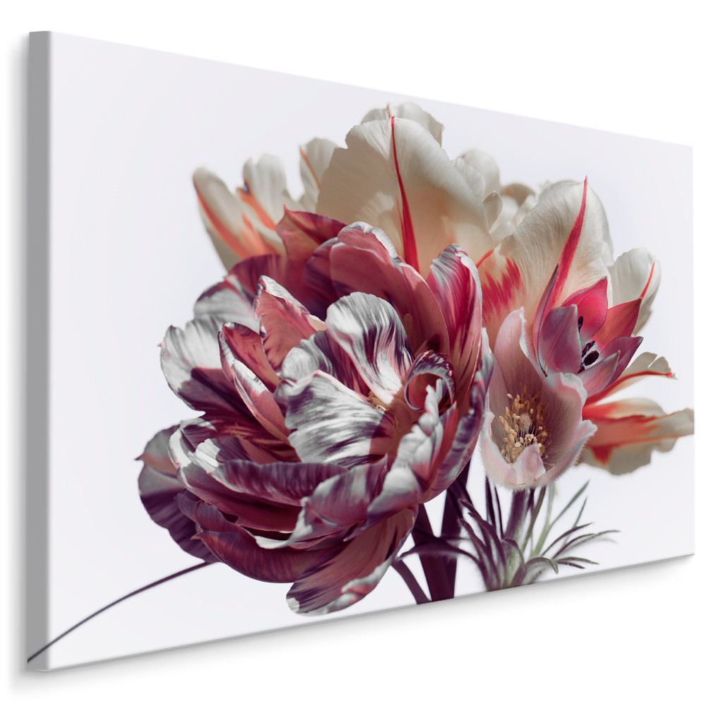 Schilderij - Boeket kleurrijke bloemen, premium print