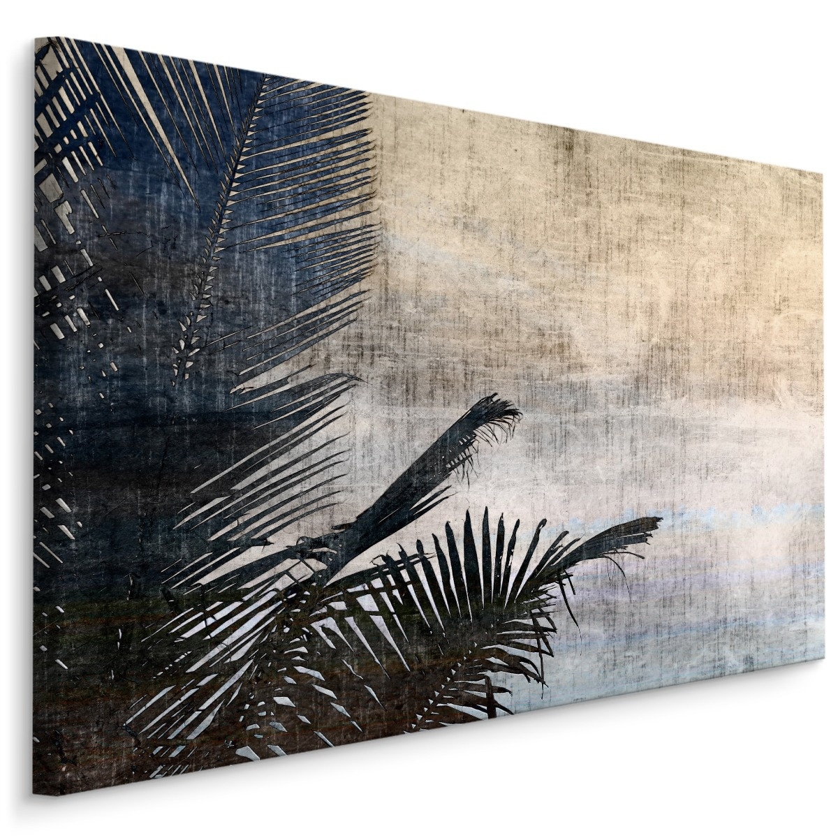 Schilderij - Abstracte palm bladeren, premium print