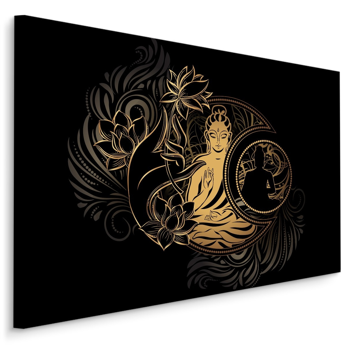Schilderij - Boeddha Beeld, Premium Print, 5 maten