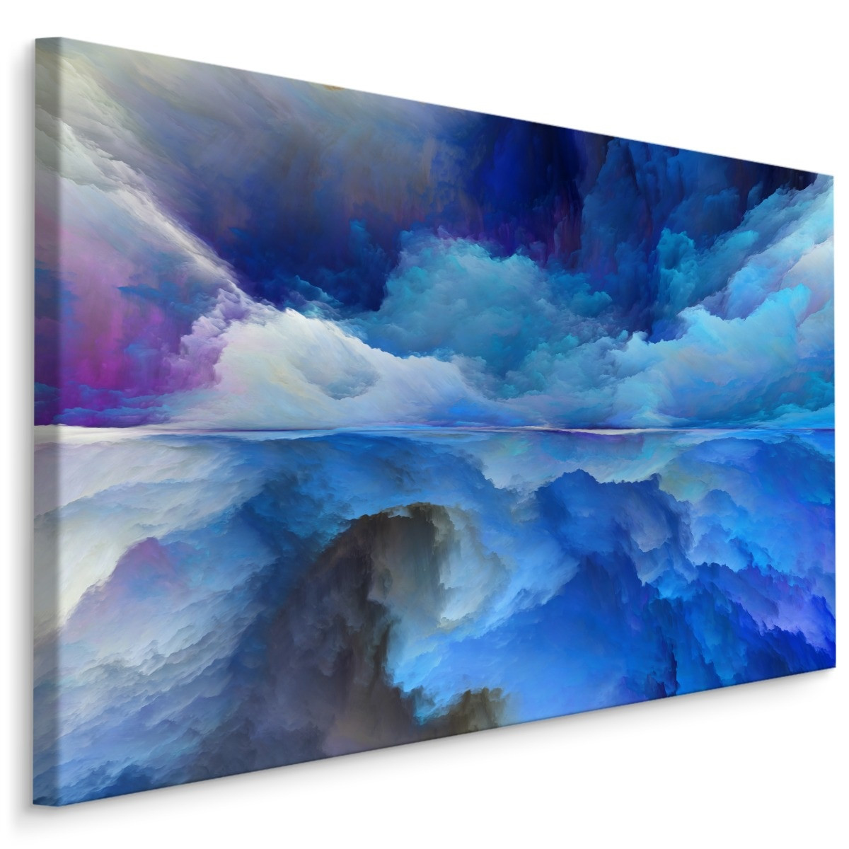 Schilderij - Abstracte reflectie van Wolken, premium print