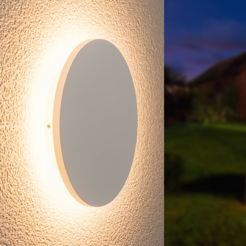 HOFTRONIC™ Casper XL LED Wandlamp Wit - 3000K warm wit - 9 Watt - Rond - Muurlamp voor binnen en buiten