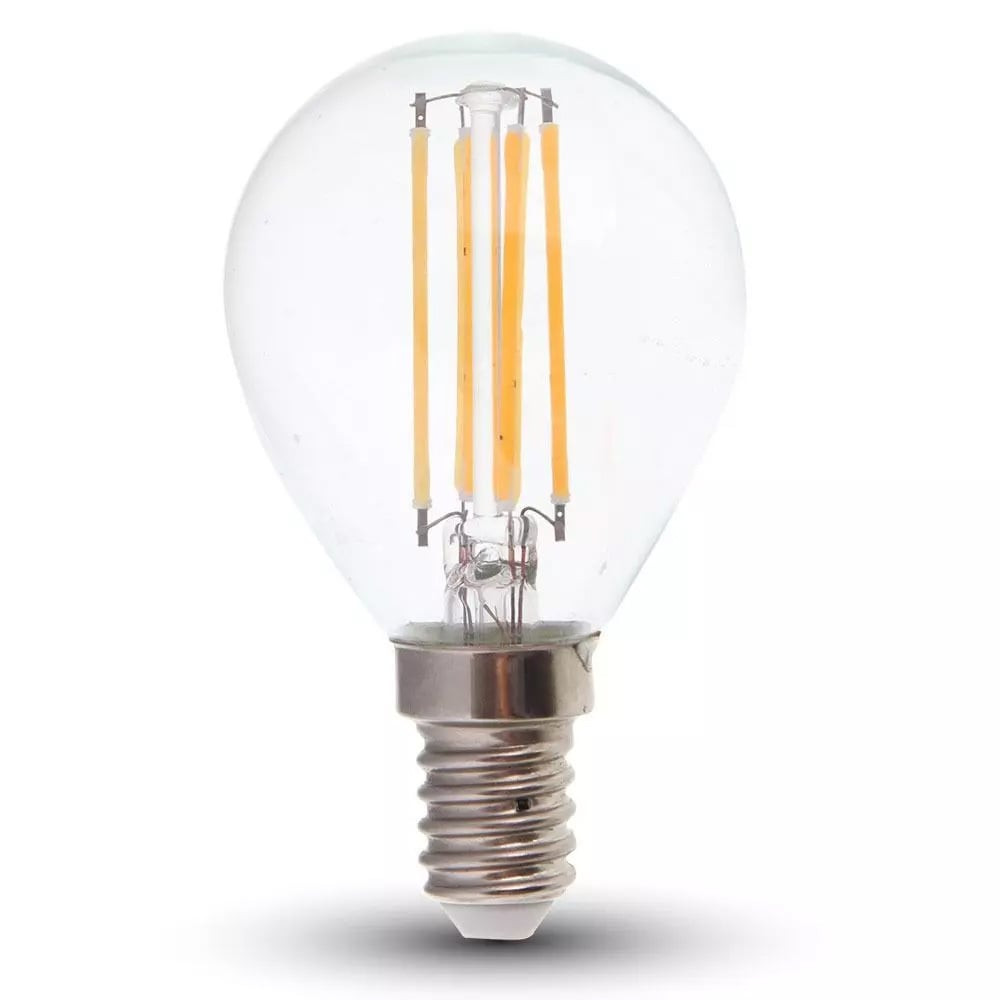 V-TAC LED Filament lamp E14 fitting 6 Watt 600lm P45 extra warm wit 2700K