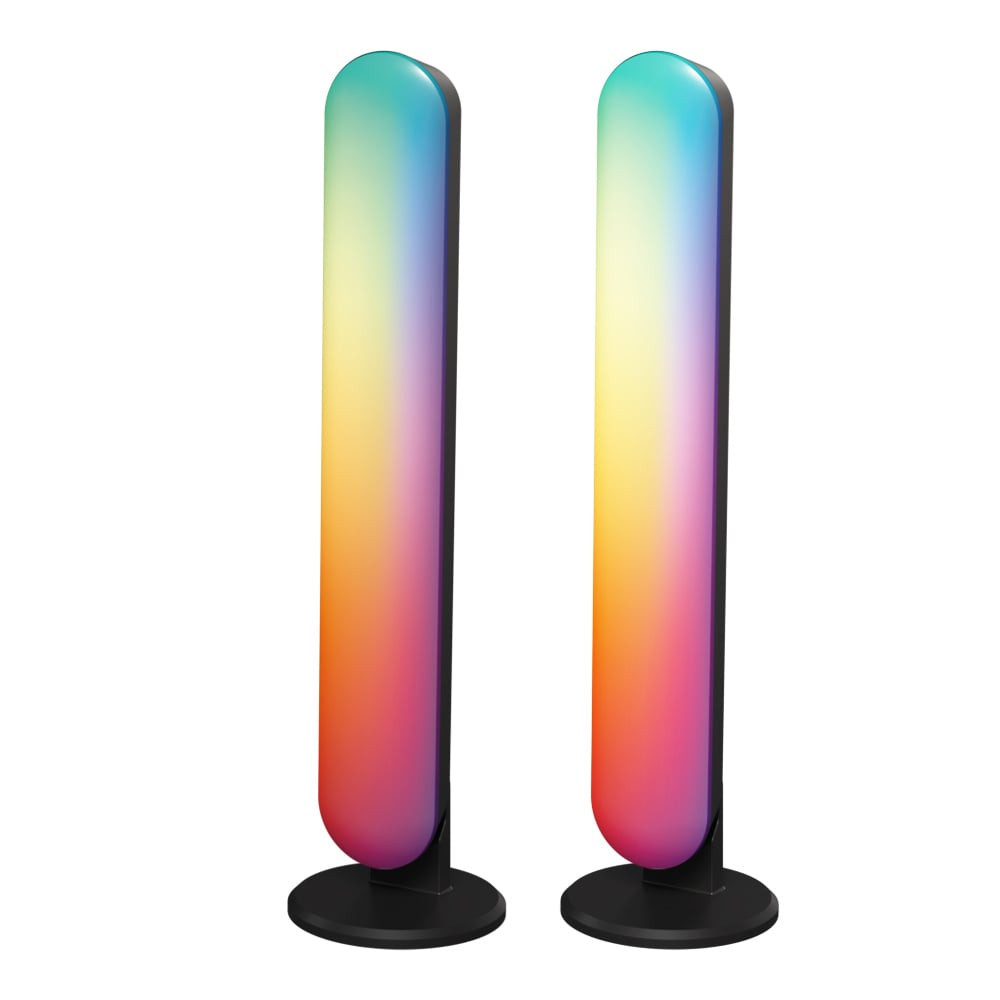 HOFTRONIC™ Double Radiance - LED Bar - RGB Flow Color lichtbalken Tafellamp - Google Assistant & Amazon Alexa - WiFi + Bluetooth - Music Sync - Color Ambiance - incl. Afstandsbediening - 2 ja