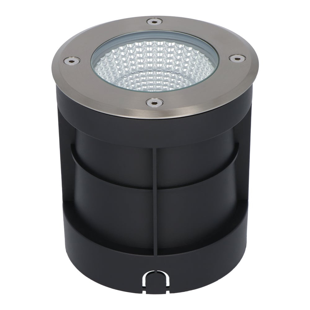 HOFTRONIC™ Donnie LED Grondspot RVS - Rond - 3000K Warm wit - 6 Watt - IP67 waterdicht voor buiten - 3 jaar garantie