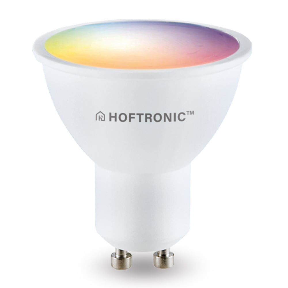 HOFTRONIC SMART GU10 SMART LED RGBWW Wifi & Bluetooth 5.5 Watt 400lm 120° Dimbaar via App